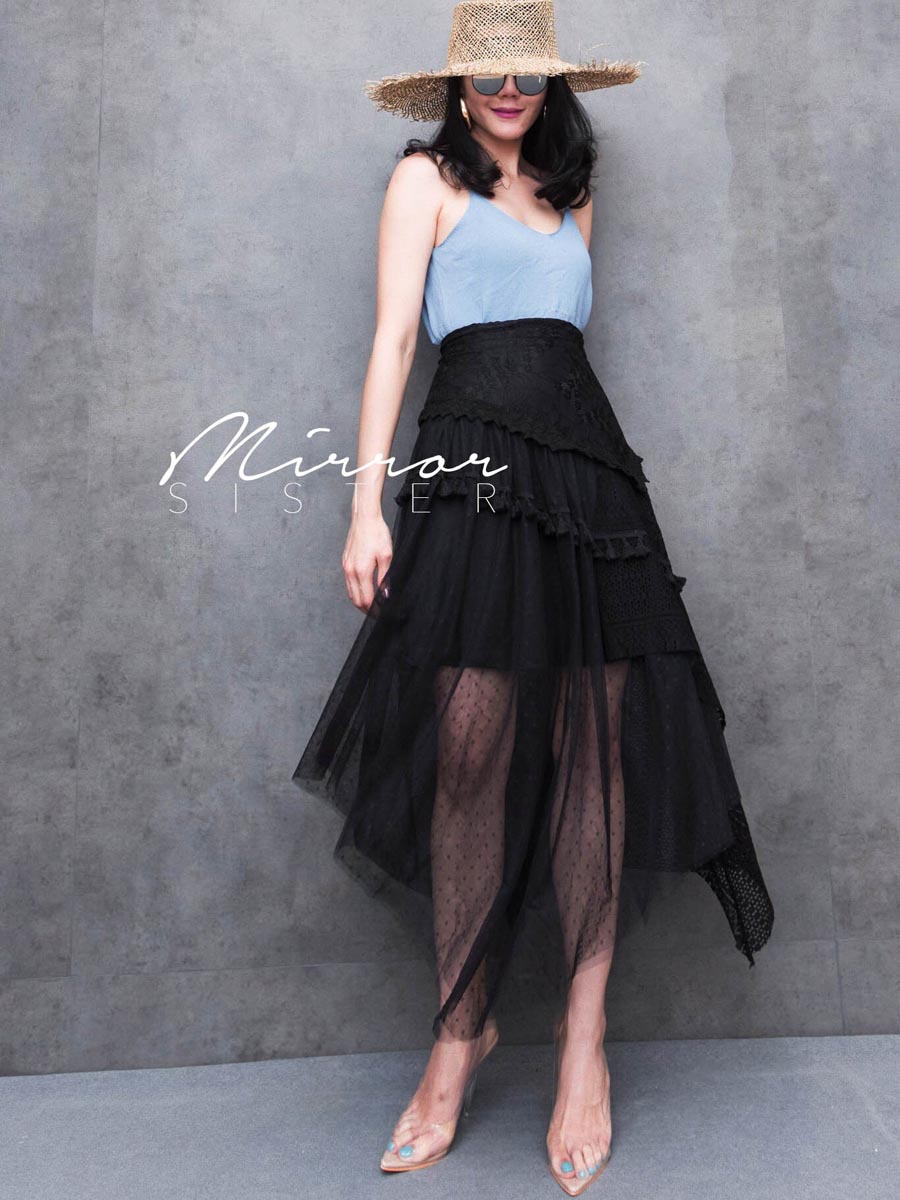 เสื้อผ้าผู้หญิง AL-diNaa-asymmetrical-LACE-SKiRT-8