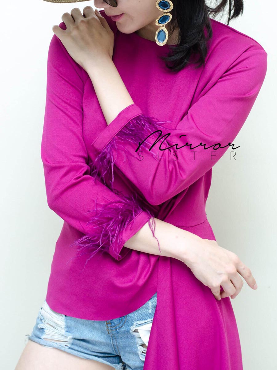 เสื้อผ้าผู้หญิง ANaTaSia-FeaTHer-and-TaiL-BLOUSE-7