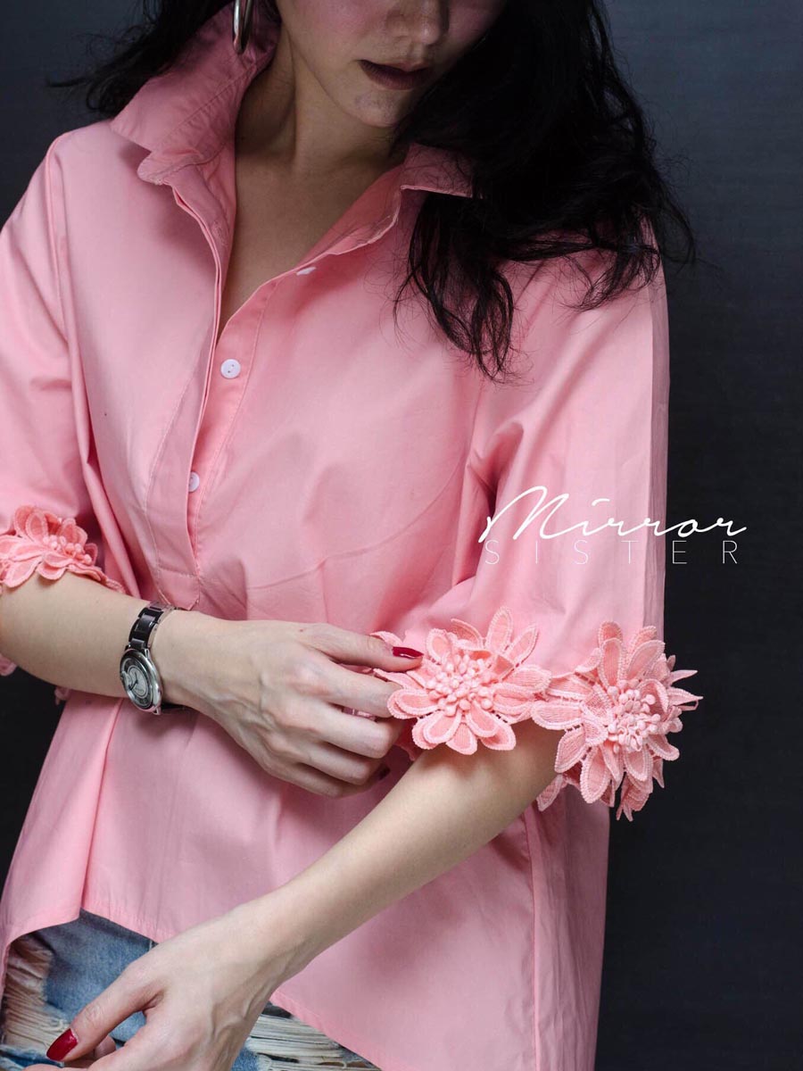 เสื้อผ้าผู้หญิง AnDaa-3Dflower-sleeve-Shirt-7