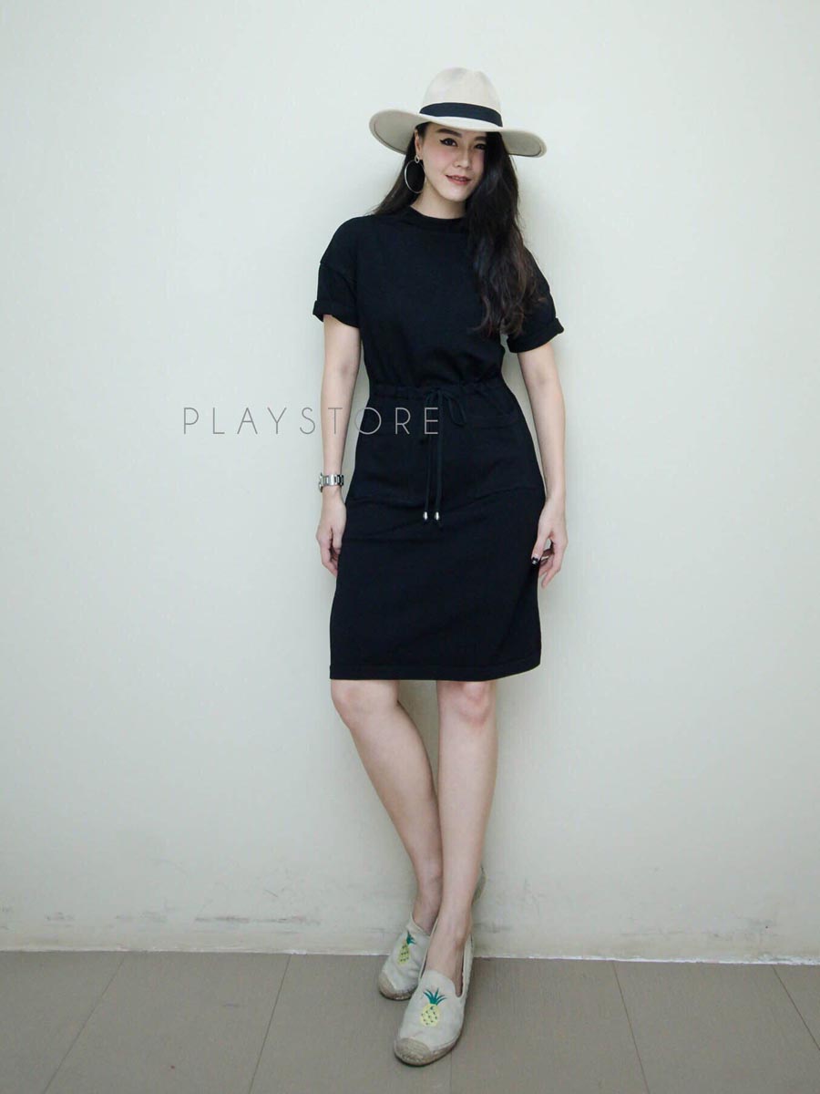 เสื้อผ้าผู้หญิง B-Basic-Knit-Midi-Dress-1