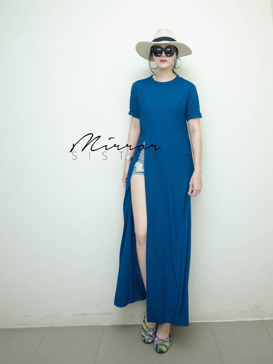 เสื้อผ้าผู้หญิง BiSTRO-splited-MAXiDRESS-3