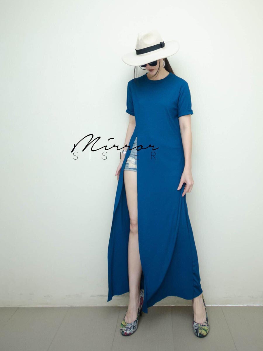 เสื้อผ้าผู้หญิง BiSTRO-splited-MAXiDRESS-4