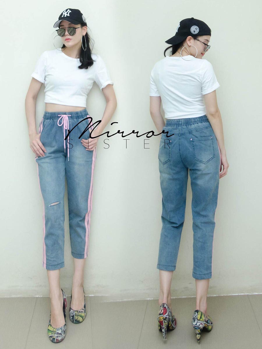 เสื้อผ้าผู้หญิง BuBBLePiNK-2stack-jeans-PANTS-4