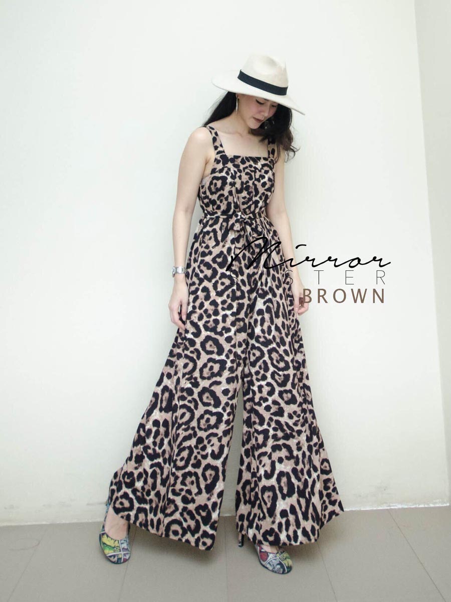 เสื้อผ้าผู้หญิง Leopard-Long-Jumpsuit-6