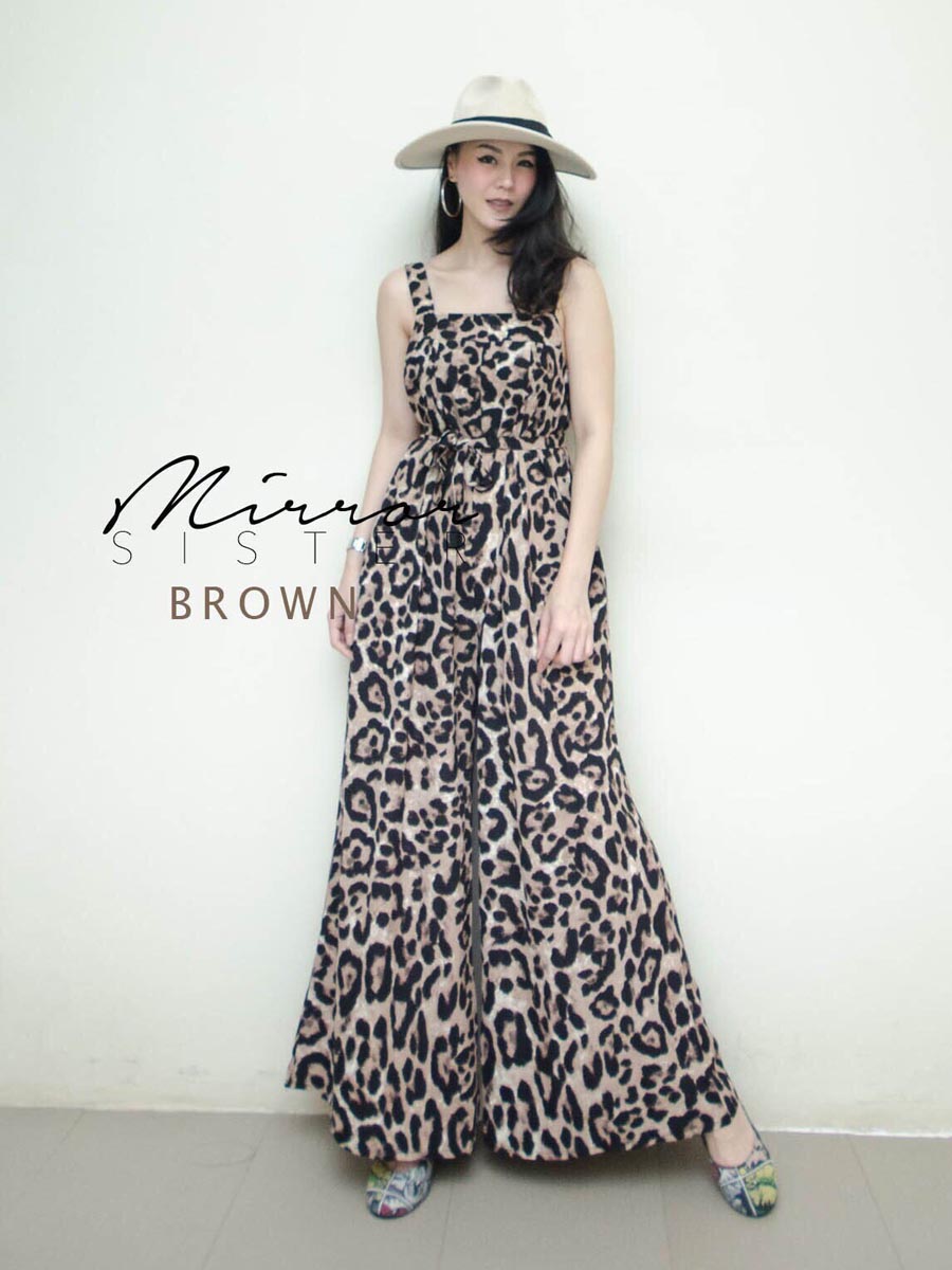 เสื้อผ้าผู้หญิง Leopard-Long-Jumpsuit-7