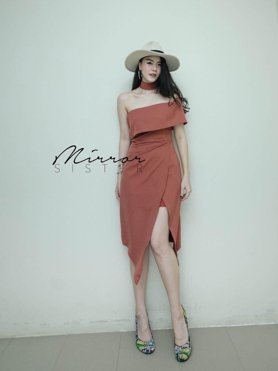 เสื้อผ้าผู้หญิง MaRtiNa-Shoulder-off-Evening-Dress-7