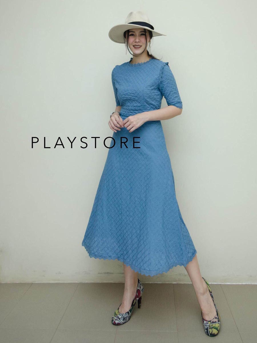 เสื้อผ้าผู้หญิง MeMo-EMBRoiDeD-MAXiDReSS-1