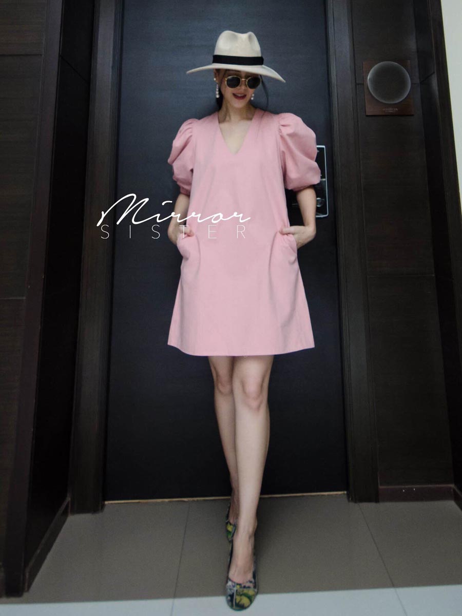 เสื้อผ้าผู้หญิง Molla-Doll-Sleeve-Dress-4