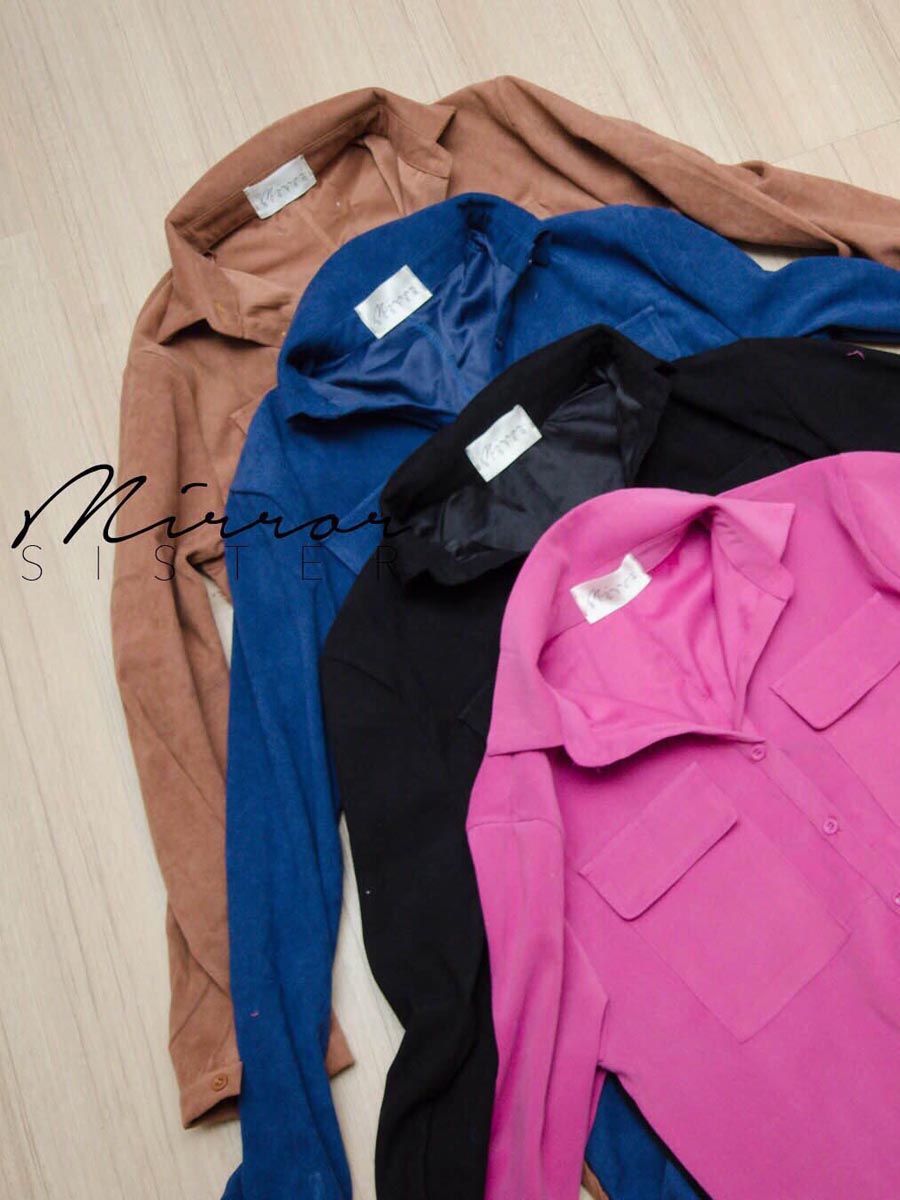 เสื้อผ้าผู้หญิง Official-Suede-dress-shirt-10