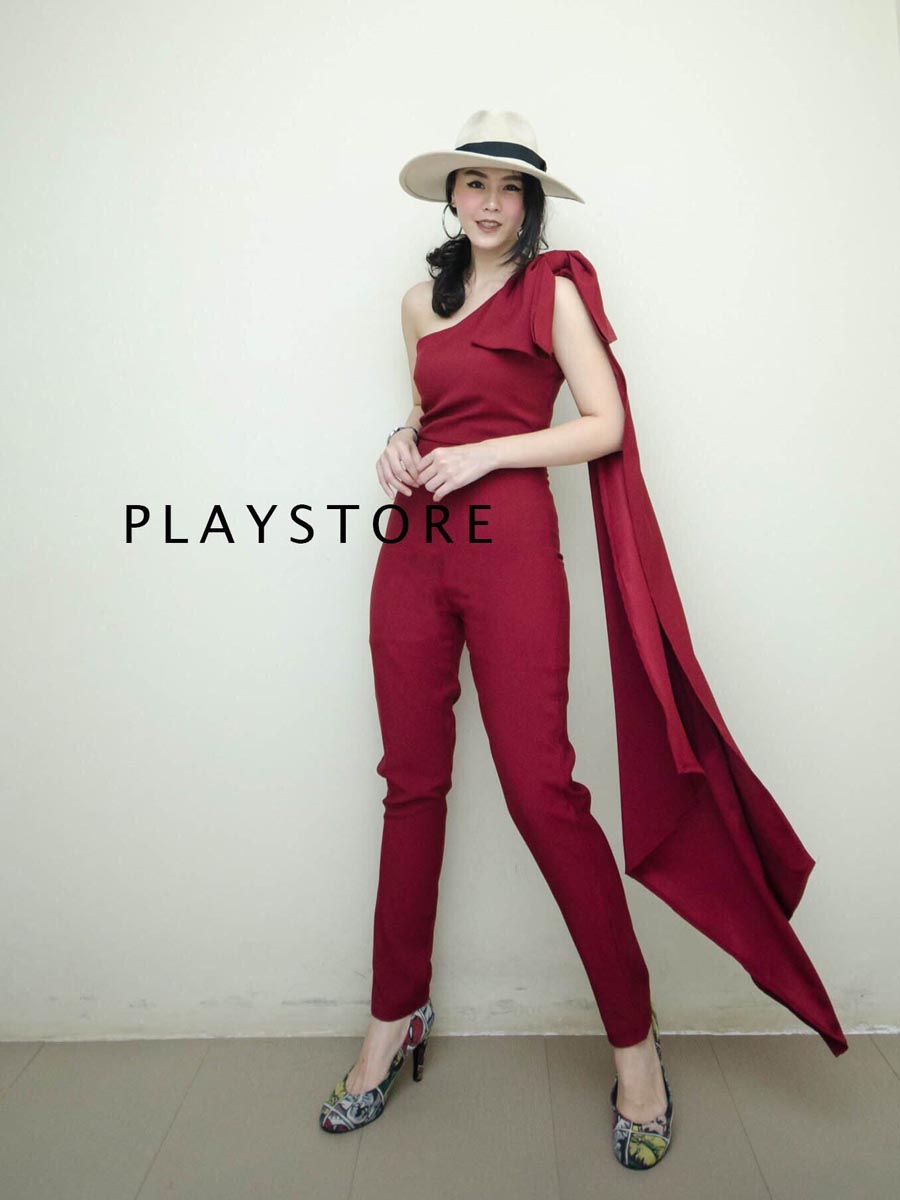 เสื้อผ้าผู้หญิง PhittdaR-BiG-BoW-JUMPSUIT-2