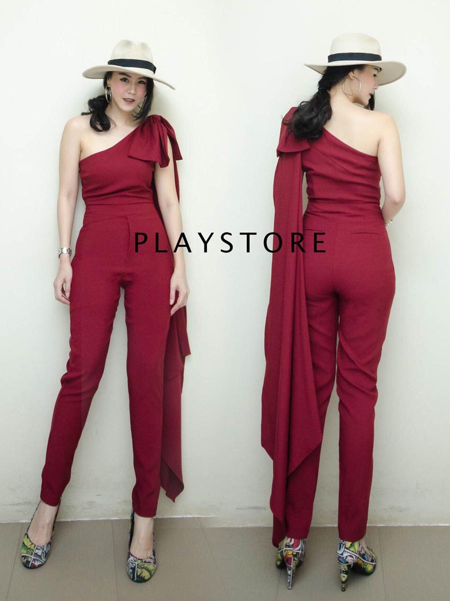 เสื้อผ้าผู้หญิง PhittdaR-BiG-BoW-JUMPSUIT-3