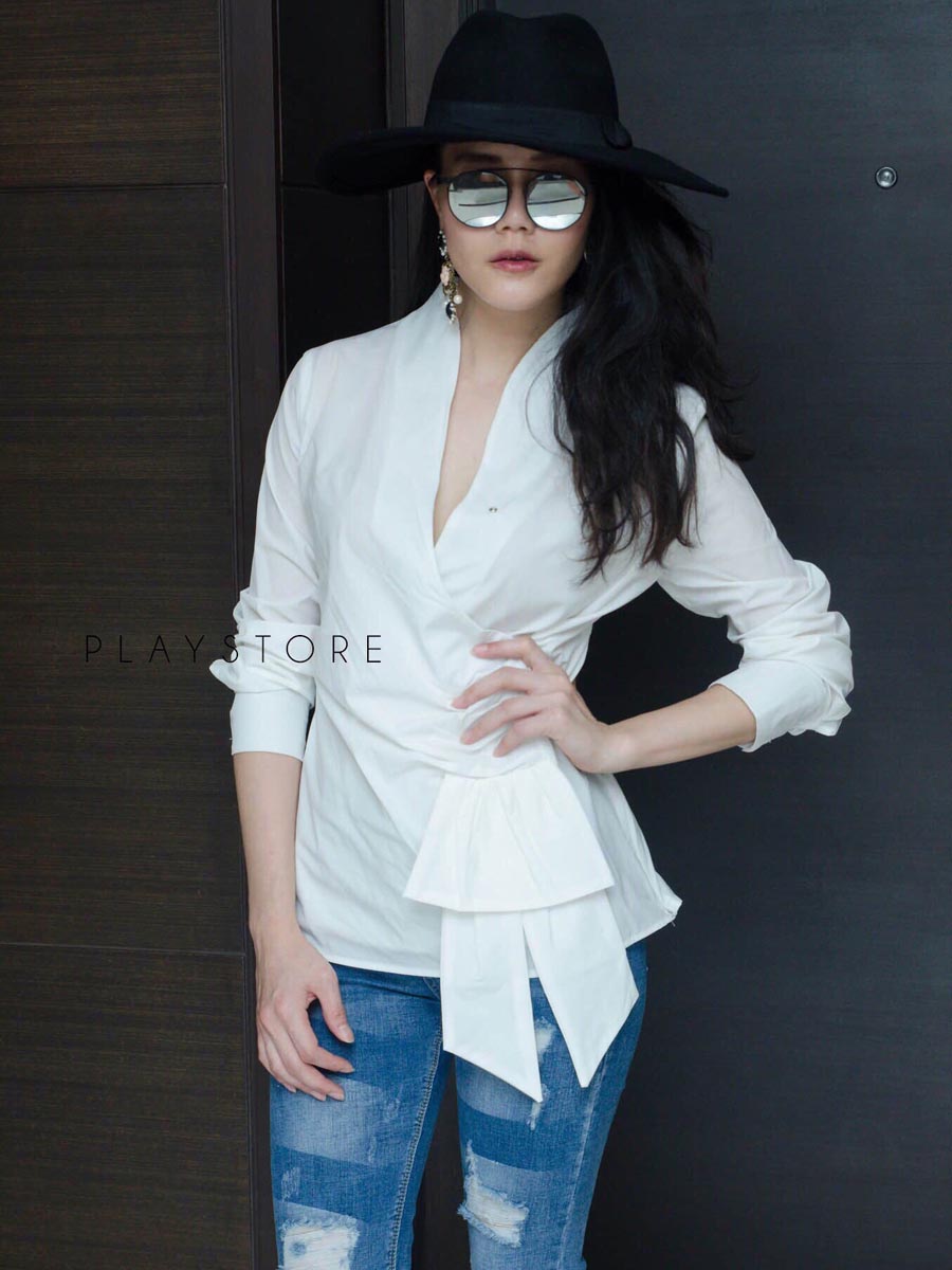 เสื้อผ้าผู้หญิง VeDi-VeDi-draped-blouse-4