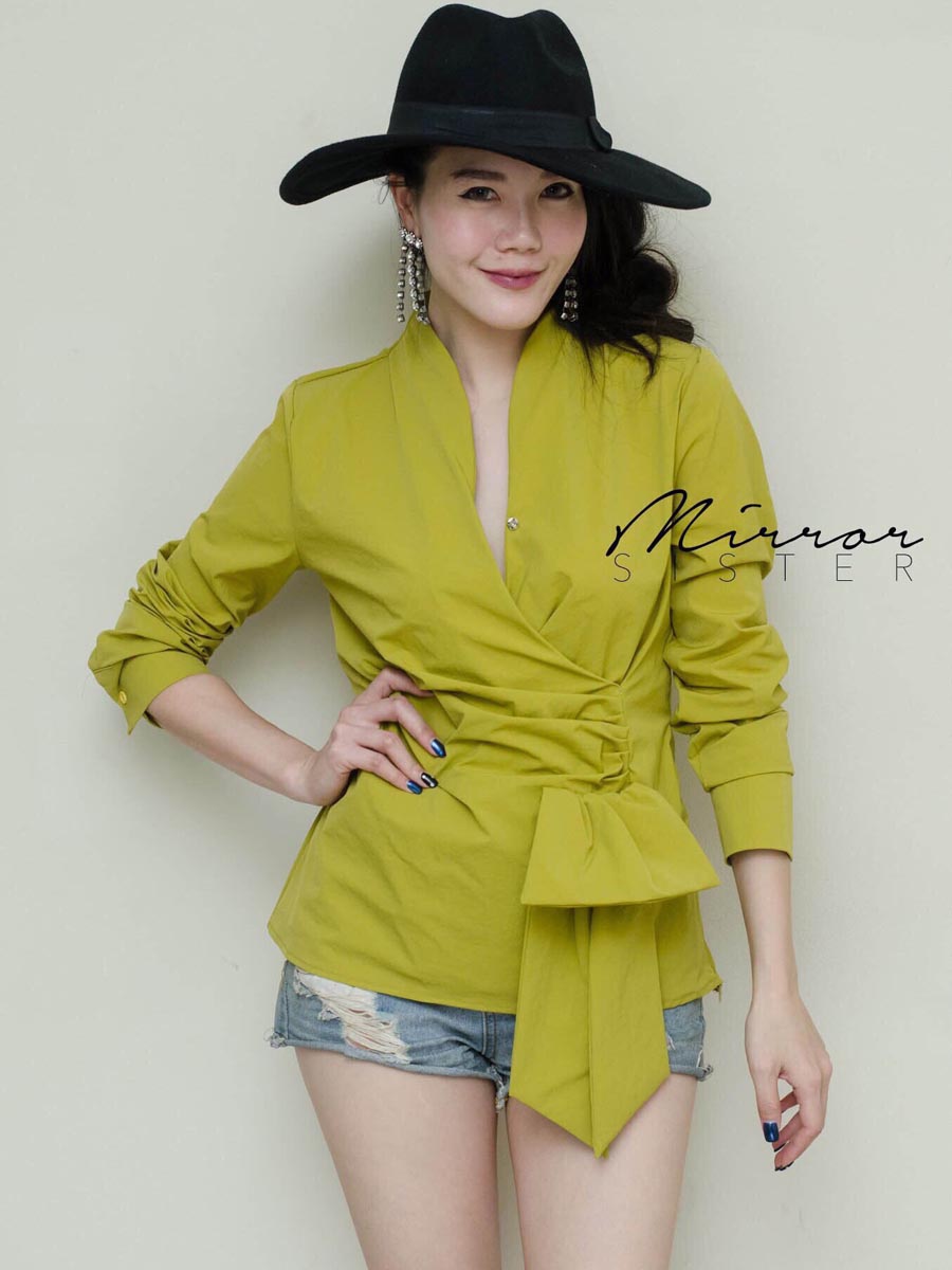 เสื้อผ้าผู้หญิง VeDi-VeDi-draped-blouse-6