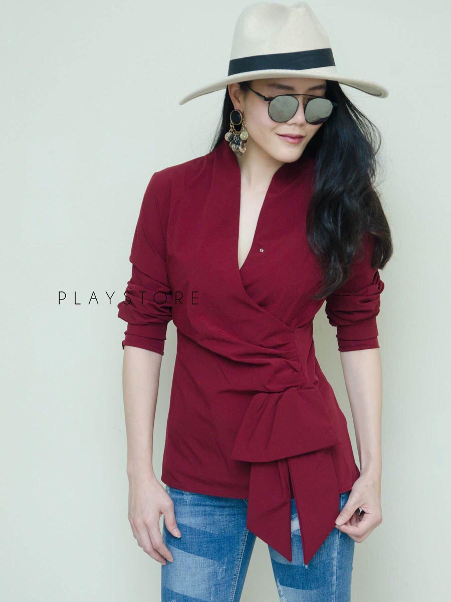 เสื้อผ้าผู้หญิง VeDi-VeDi-draped-blouse-7