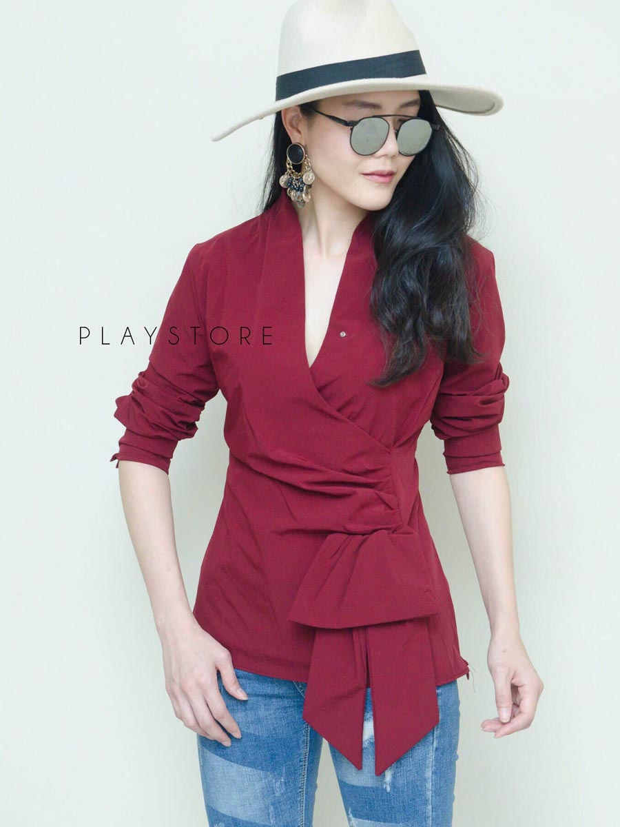 เสื้อผ้าผู้หญิง VeDi-VeDi-draped-blouse-8