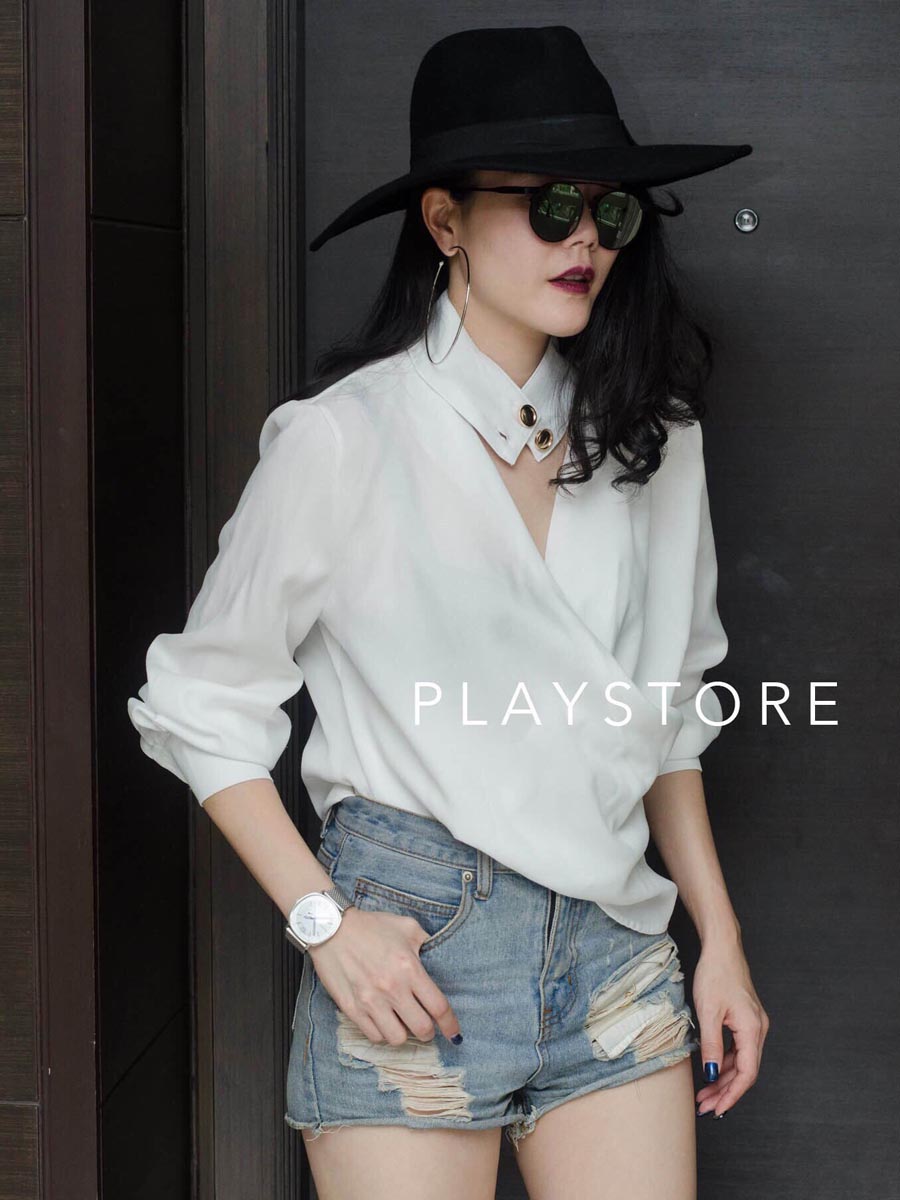 เสื้อผ้าผู้หญิง VeNice-Choker-BLoUSE-5