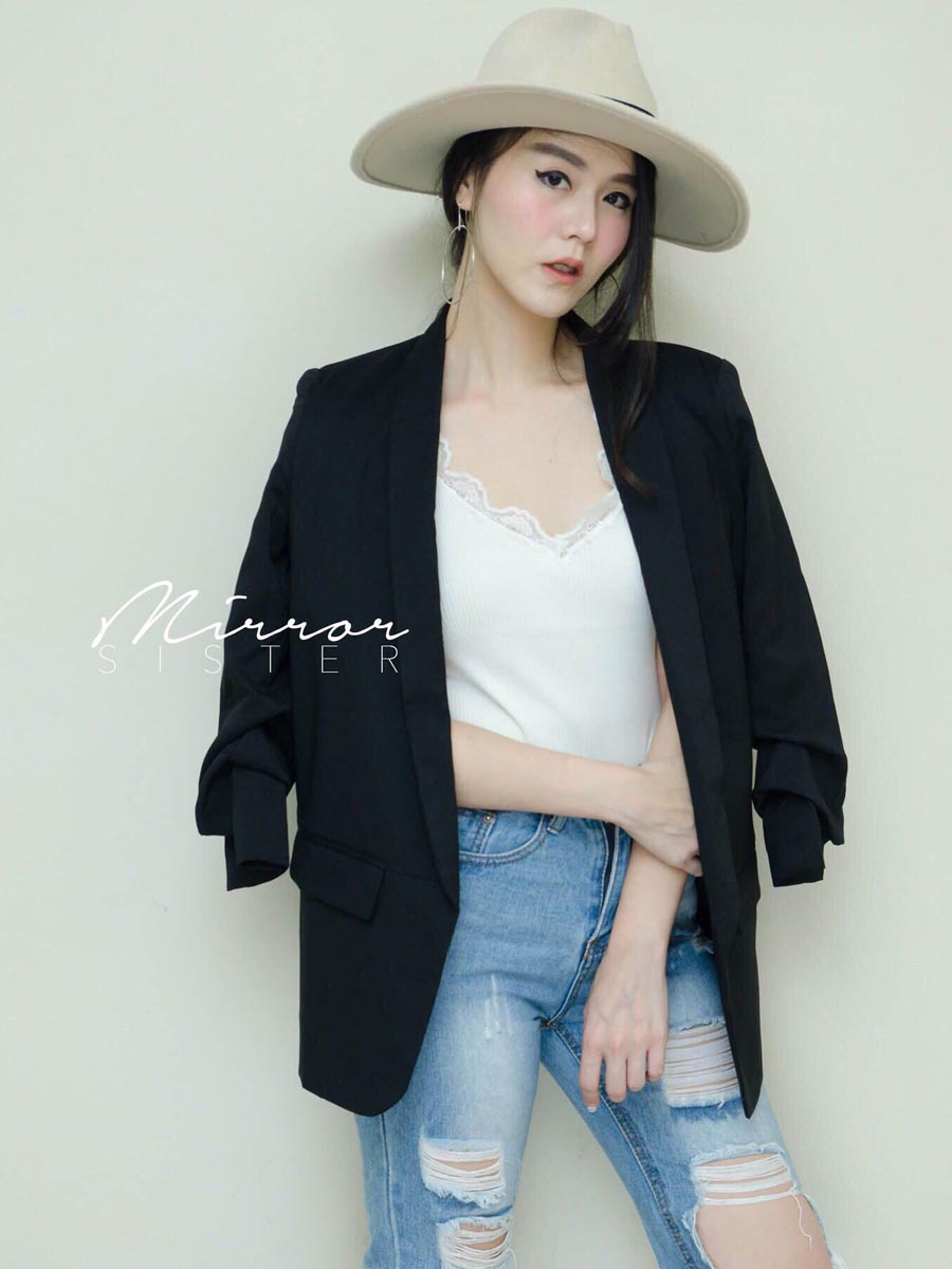 เสื้อผ้าผู้หญิง ZARA-CREPE-BLAZER-3