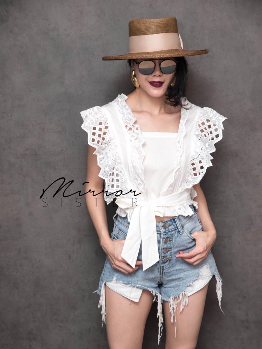 เสื้อผ้าผู้หญิง ZoMiMi-fRiLLed-LaCe-BLoUSE-7